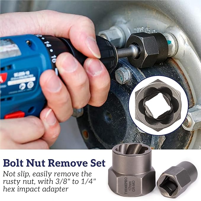 36Pcs Screw & Bolt Extractor Set, 2-in-1 Multi-Spline Lug nut Remover, Easy out Stripped Screw Removal Tool Kit for Damaged, Frozen, Studs, Rusted, Rounded-Off Bolts, Nuts