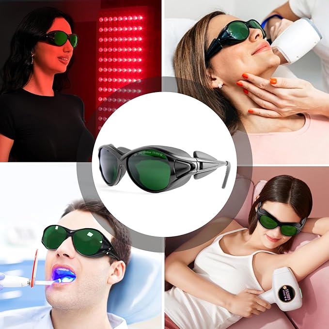 Laser Hair Removal Glasses, Laser Safety Glasses, IPL 200-2000nm for Laser Hair Removal Treatment and Laser Cosmetology Operator Eye Protection.