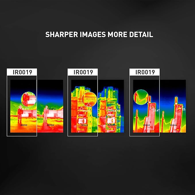 IR0019, Infrared (IR) Thermal Imager & Visible Light Camera with IR Resolution 76,800 Pixels & Temperature Range from -4~572°F, 9 Hz Refresh Rate