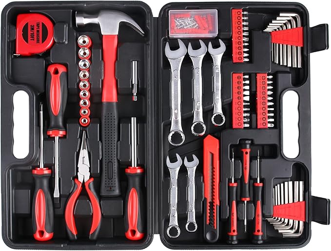WINNER 175-Piece Multi-Purpose Automotive and Household Tool Kit in Toolbox Storage Case, Perfect for General Home and Auto Repairs, House DIY Project, Garage, Car, Travel Emergency, Housewarming Gift