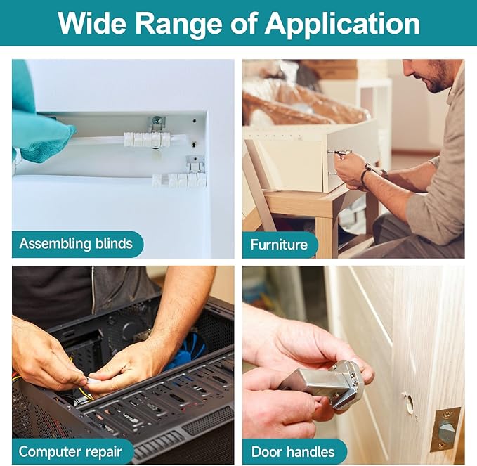 46Pcs Magnetic Drill Bit Set, S2 Steel Screwdriver Impact Bits Kit with 1Pc Magnetic Bit Holder & Mini Ratchet Wrench, Used for Power Screwdrivers and Electric Drill Drivers