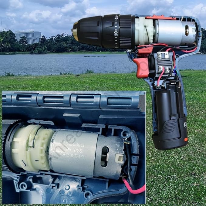 RS550 10.8V 12 Teeth (Φ8.6mm) Motor for Hand Drill, 9.6-25V 9-15 Teeth 25000 RPM Replacement for Cordless Drill and Screwdriver