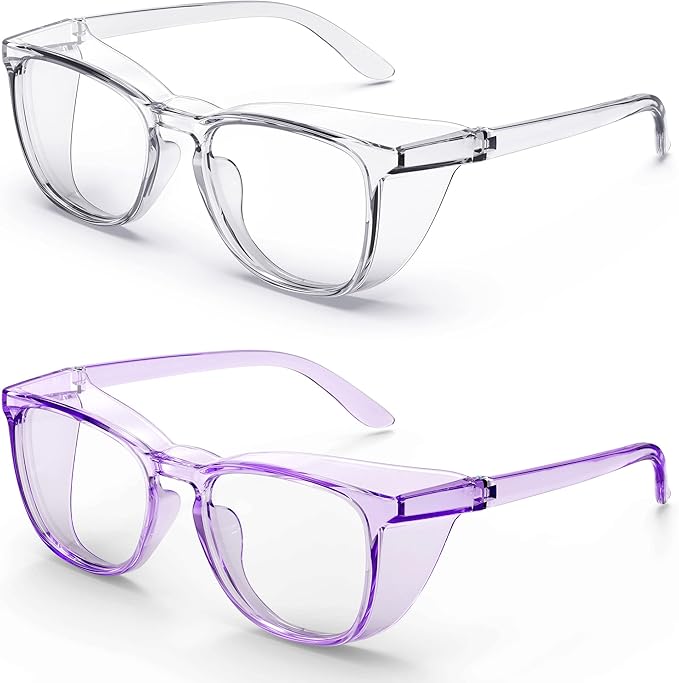Stylish Safety Glasses, Clear Anti-Fog Anti-Scratch Protective Glasses For Men And Women