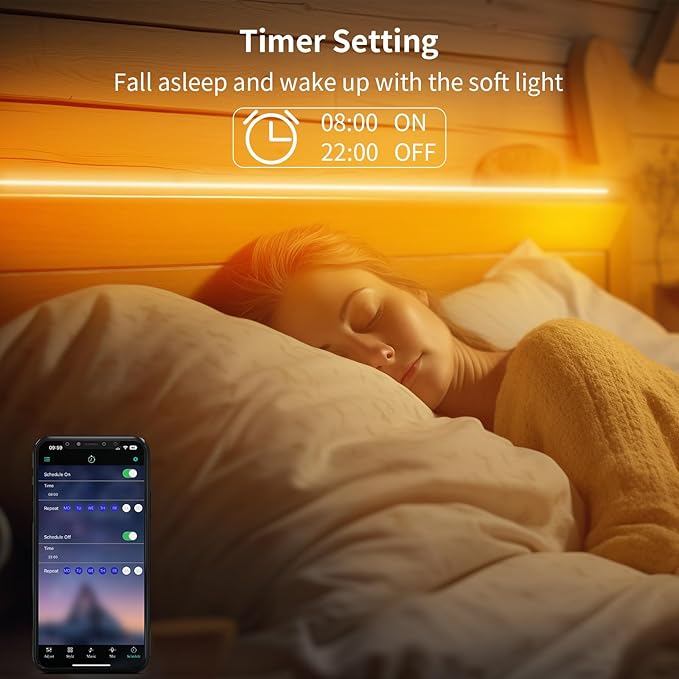 COB RGB LED Strip Lights, Bright 20ft RGB COB LED Lights for Game Room Bedroom Kitchen Lighting Home Decor LED Light Strip with 44 Keys Remote Smart App Control Music Sync Color Changing