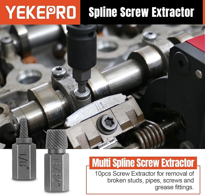 40 Pcs Bolt & Screw Extractor Set with Left Hand Cobalt Drill Bit Set, Easy Out Broken Stripped Screw Removal Tool for Damaged, Frozen, Studs, Rusted, Rounded-Off Bolts, Nuts & Screws, T15139