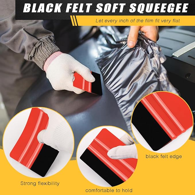 WRAPXERPT Wallpaper Tools Wallpaper Smoothing Tool Kit with Felt Squeegee for Vinyl Backsplash Tile,Bathroom,Window Film Application