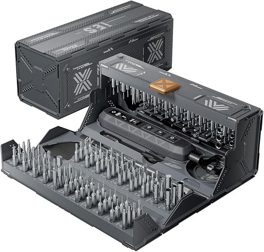 EZARC Electric Screwdriver Set, 181 in 1 Cordless Screwdriver, 3 Torque Settings with 160 Magnetic Precision Bits, Power Screwdriver Repair Tool Kit for Phone Laptop Camera Watch Computer