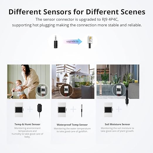 SONOFF THR316D WiFi Smart Switch with Temperature Monitoring,Compatible with Alexa & Google Assistant(with THS01)