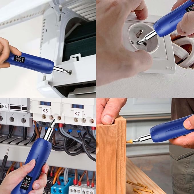 GOYOJO Torque Screwdriver 10–60 in-lbs, 1/4 Inch Drive Adjustable Torque Wrench Set with S2 Bits & Magnetic Holder, Gunsmithing, Electricians, Bike Repair and Mounting, Gifts for Men