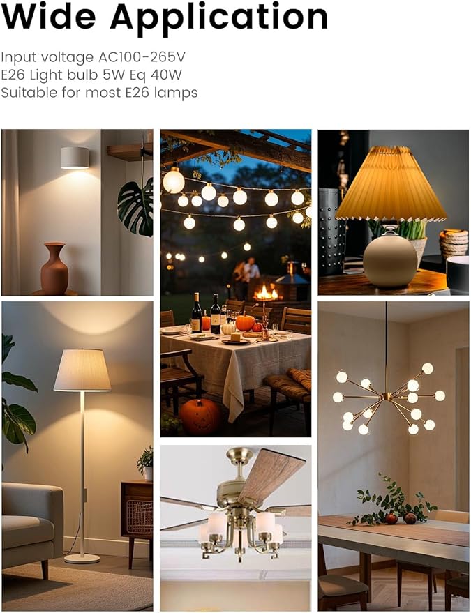 Full Spectrum Light Bulb, LED Light Bulb G45 Small Lightbulbs E26 White 5W Eq 40W Sunlight Night Appliance Bulb for Home, Growing, Plant, Freezer, Lamp (1 Natural White Bulb)