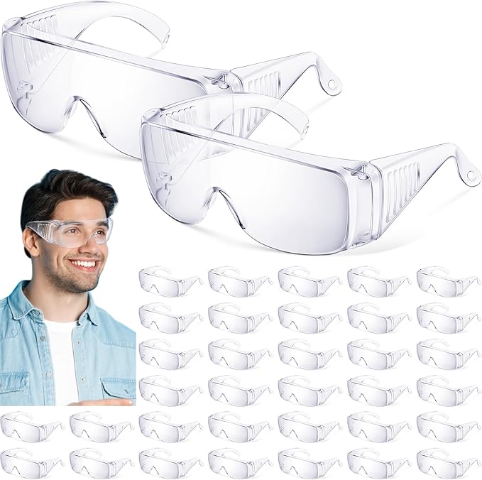 Kanayu Safety Glasses Bulk Protective Goggles Anti Fog Scratch Resistant Eyewear