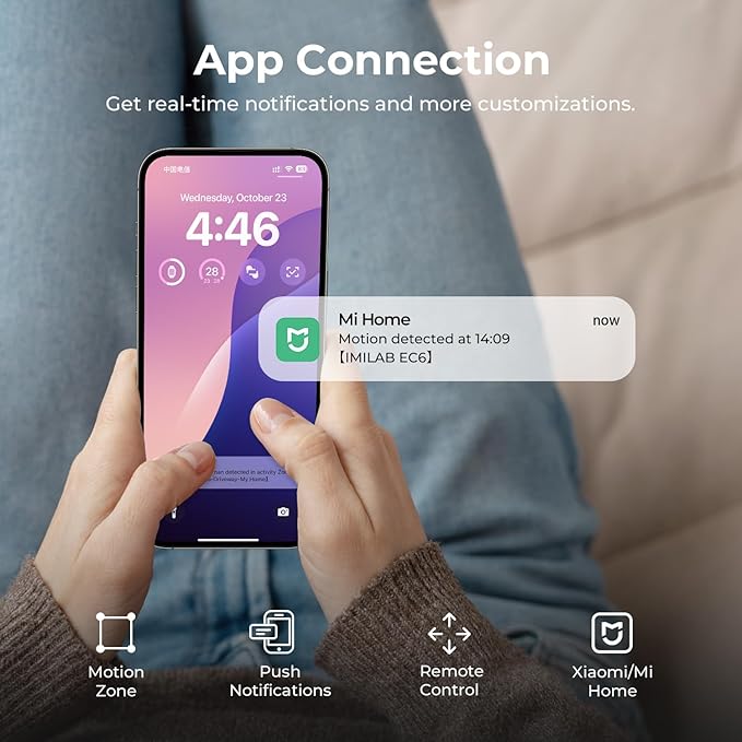 IMILAB EC6 3K Plug-in Security Camera Outdoor: Camera for Home Security w/Spotlight 360° Rotating Surveillance, Auto-Tracking Frontdoor/Backyard Cam, 2.4Ghz WiFi, 24/7 Recording, No Monthly Fee