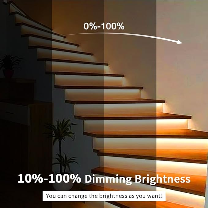 VST 16.4ft COB LED Strip Lights Warm White 2700K, 24V Dimmable LED Tape Light, 48w, 2640 LEDs, Ra 93+, IP30, Lighting for Kitchen, Cabinets, UL Listed (Power Source Not Included)