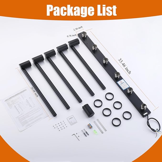 Heated Towel Rack Concealed Smart, 93W Swivel Electric Towel Warmer for Bathroom, Built-in Modular Electric Towel Rack with Timer, Thermostat, LED Display, APP, 5 Bar 180° Rotation, Hardwired, Black