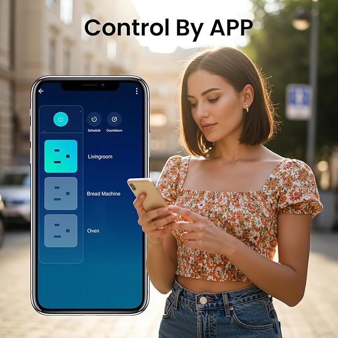 GHome Smart Plug Power Strip, WiFi Surge Protector Work with Alexa Google Home, Smart Outlets with 3 USB 3 Charging Port, Multi-Plug Extender for Home Office Cruise Travel and Christmas Light, 10A