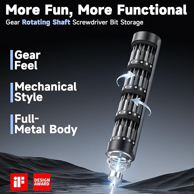 65-IN-1 Mini Electric Screwdriver Cordless, Precision Screwdriver Magnetic Bits Set with Case, 3 Torques Settings, LED lights, Portable Repair Tool Kit for Electronics Phone Watch