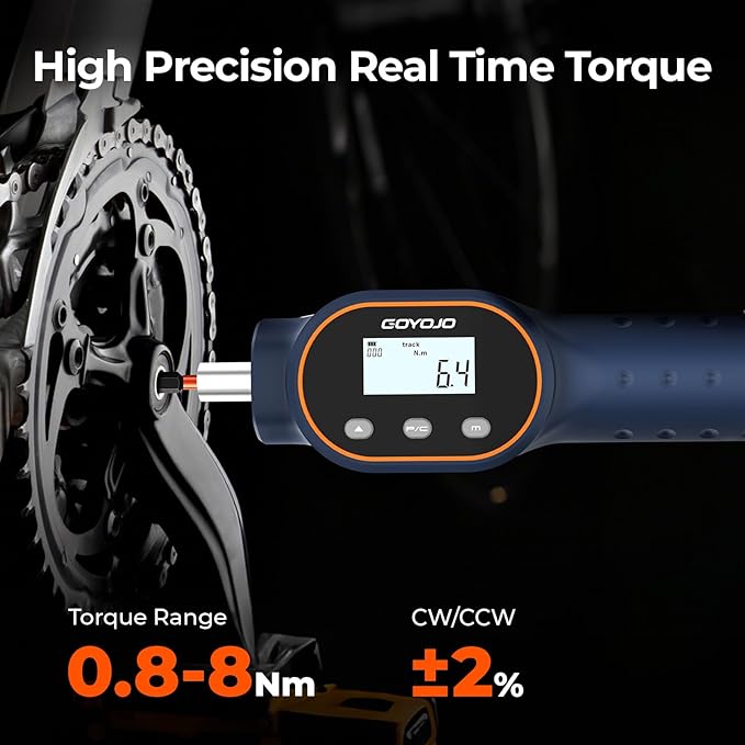 GOYOJO Digital Torque Screwdriver 7.08–70.8 in-lbs, 1/4 Adjustable Inch Pound Torque Wrench Screwdriver Set with Strong Magnetic Bits, Buzzer, LED, 999 Data, for Gunsmithing, Electronics and Mounting