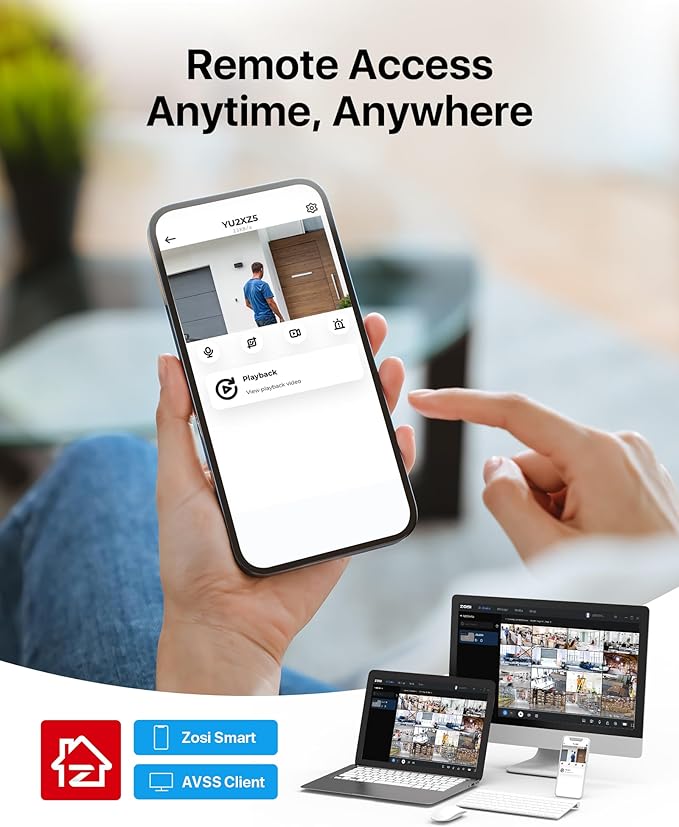 ZOSI 32 Channel 4K PoE Security Camera System, Face Person Vehicle Detection, 2 Way Audio, 16 x 8MP Spotlight Outdoor Indoor IP Cameras, 32CH 4K NVR with 4TB HDD for 24/7 Recording