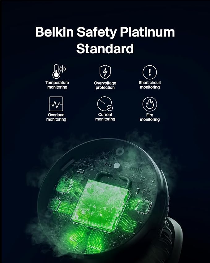 Belkin MagSafe-Compatible 3-in-1 Wireless Charger Stand 15W - Qi2-Certified Wireless Charging Station, Fast Charging of iPhone 16, AirPods, & Apple Watch - 36W Included - White