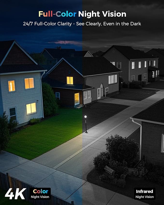 Hiseeu 8MP Outdoor Wireless Security Camera System, 10" Touch Screen NVR, 5G/2.4G WiFi-Pro 4K Cameras Kits, Full-Color Night Vision, Motion Detection, Two-Way Audio, IP66 Waterproof, 1TB HDD, No Fees