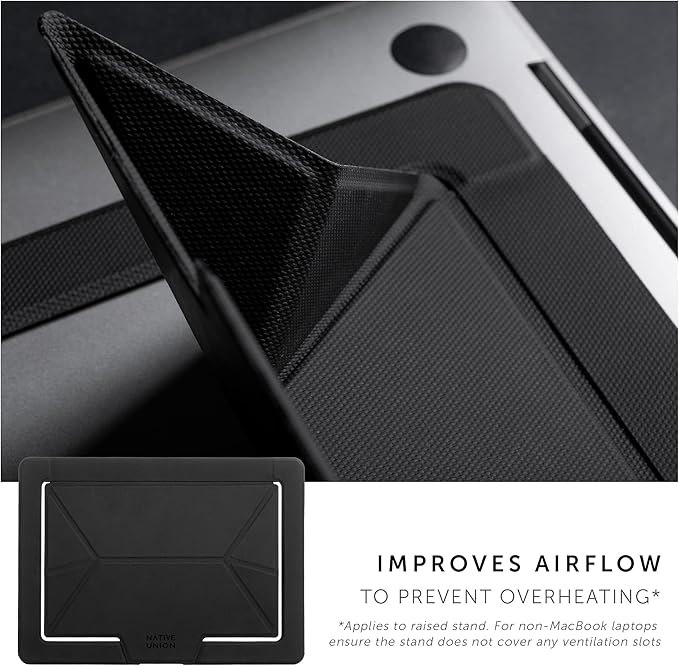 Native Union Rise Laptop Stand – Ultra-Slim Portable Folding Laptop Stand – Ergonomic & Optimized Viewing Angle – for All Laptops 13-16"