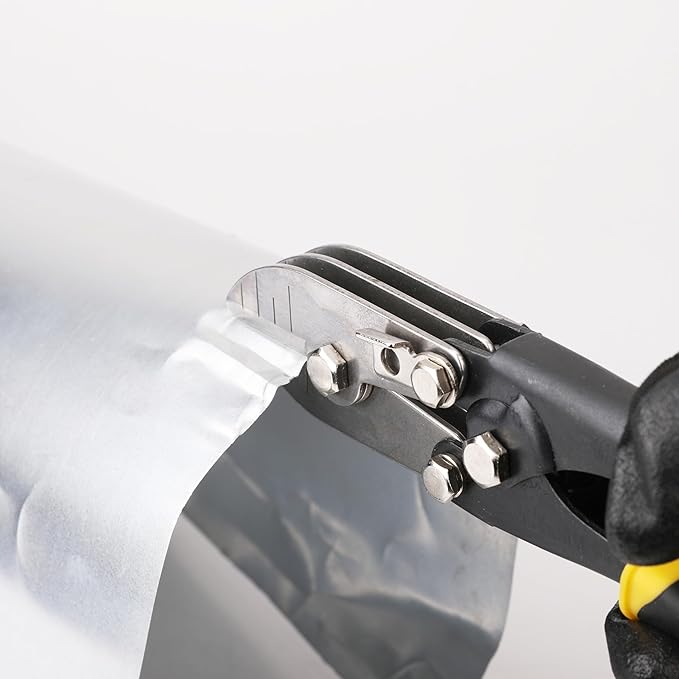 HURRICANE 5 Blade Sheet Metal Crimper. HVAC Crimping Tool for Ductwork, Downspouts & Stove Pipes. 9-1/2 inch Heavy-Duty Hand Crimper with Safety Lock. 5-Blade Sheet Metal Crimpers Tool