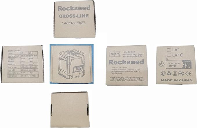 Laser Level, RockSeed Cross Line Laser with Self-Leveling, Vertical and Horizontal Line, Rotatable 360 Degree, Carrying Pouch, Battery Included(Green)