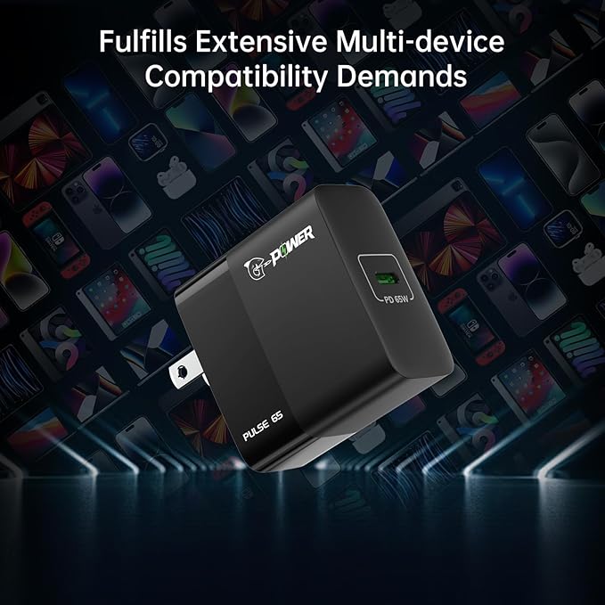 USB C Charger 65W, PD 3.0/PPS Fast Charging Block,Foldable Wall Charger for MacBook Pro/Air,for iPhone 16/15/14 Series, Samsung Galaxy, Google Pixel,and More