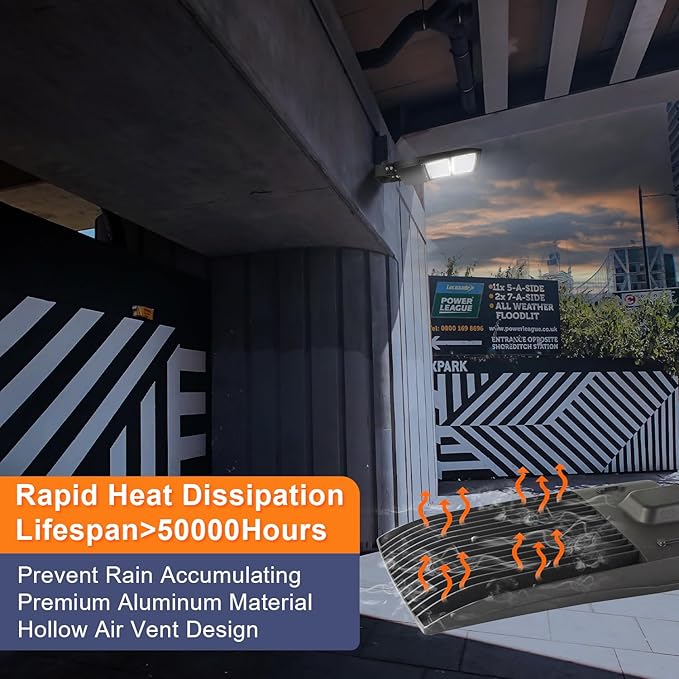 480V 150W LED Parking Lot Lights, 21000LM LED Shoebox Street Light Flood Light (500W MH/HPS Equiv.), 5000K Dimmable Commercial Area Lighting with 20KV Surge Protection, IP65 277-480V UL&DLC Listed