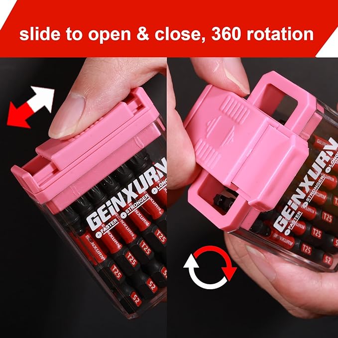 Impact Torx Screwdriver Bits Set,45 Pcs Magnetic (T10/T15/T20/T25/T30) S2 Steel Multi Star Driver Bits with Storage Colorful Box