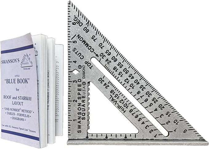 SWANSON Tool Co S0101 7 Inch Speed Square, Blue