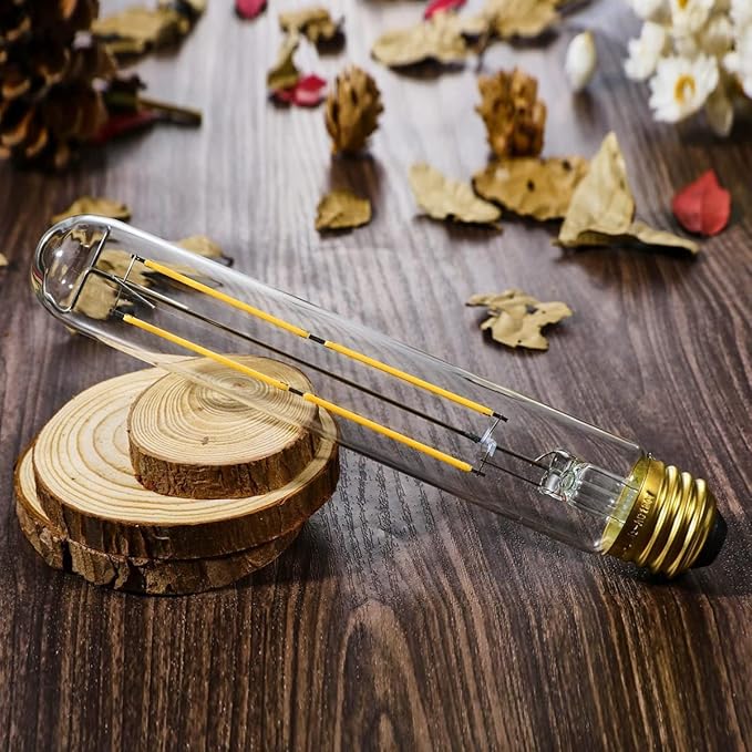 Leools Dimmable E26 Light Bulb 8W Equal 75 watt led Light Bulb AC120V Edison Light Bulbs 75 Watt Neutral White 4000K 800LM T10 led Bulb for Rustic Pendant,Industrial Pipe,Wall sconces,4Pack