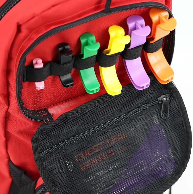 Lightning X Stocked Modular Trauma & Bleeding First Aid Responder Medical Backpack + Kit (Red)