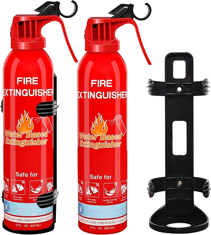 Fire Extinguisher for Home, Car, Kitchen, Vehicle, Boat, Garage, Portable A, B, C, K Class Fire Extinguishers with Mount, Emergency Survival Extinguisher, Easy Access, Versatile Fire Protection