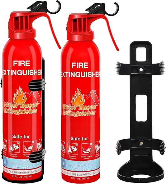 Fire Extinguisher for Home, Car, Kitchen, Vehicle, Boat, Garage, Portable A, B, C, K Class Fire Extinguishers with Mount, Emergency Survival Extinguisher, Easy Access, Versatile Fire Protection