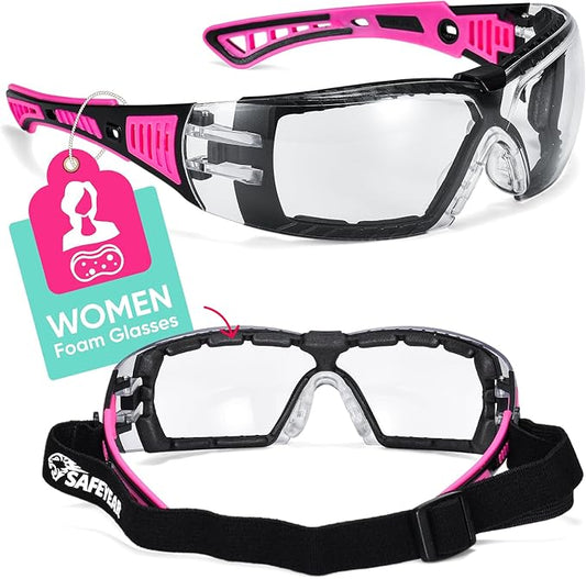 SAFEYEAR Women's Anti Fog Safety Goggles Glasses with HD Anti Scratch Resistant Lenses Work Goggles for Nurse Eye Protection