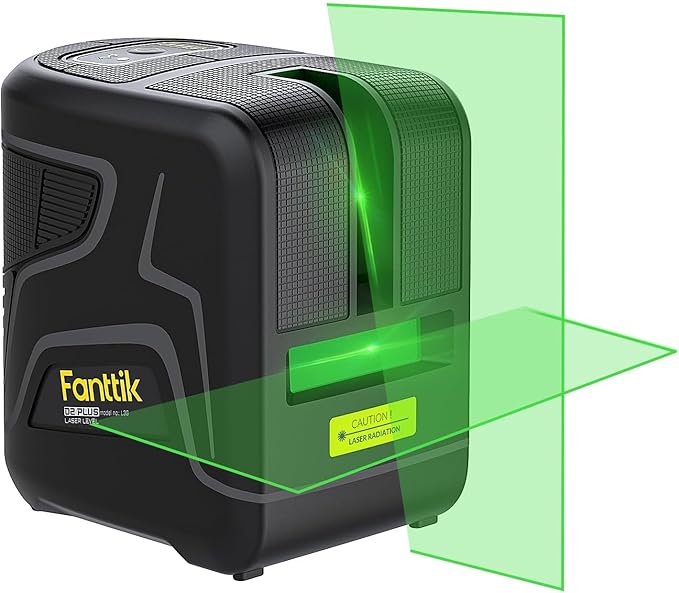 Fanttik D2 PLUS Laser Level, 100 ft Green Cross Line, Vertical Beam Spread Covers of 130°, Self Leveling Mode, 2600 mAh Built-in Rechargeable Battery, USB-C, Pulse Mode, 360° Magnetic Base