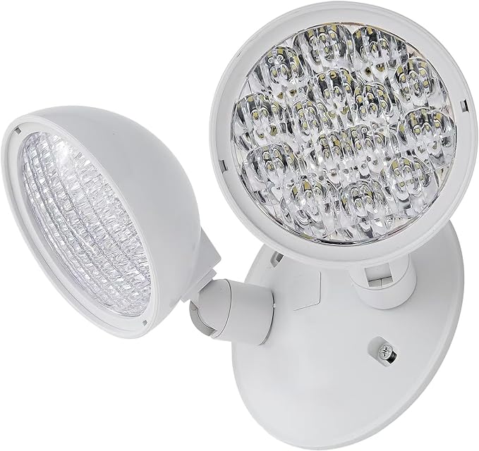 GZRUIYANG Emergency Remote Head Lighting, Double Round Head Emergency Light, UL Listed, Multi Voltage 3.6 to 24 Volt Input, 2 * 3 Watts, 180 Lumen, No Battery Inside