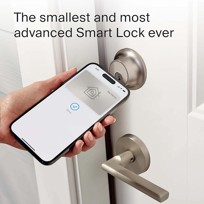 Level Lock+ Deadbolt Smart Lock - World's Smallest Smart Lock Plus Apple Home Keys - Level App for iOS & Android - Works with Apple Home (Matte Black)
