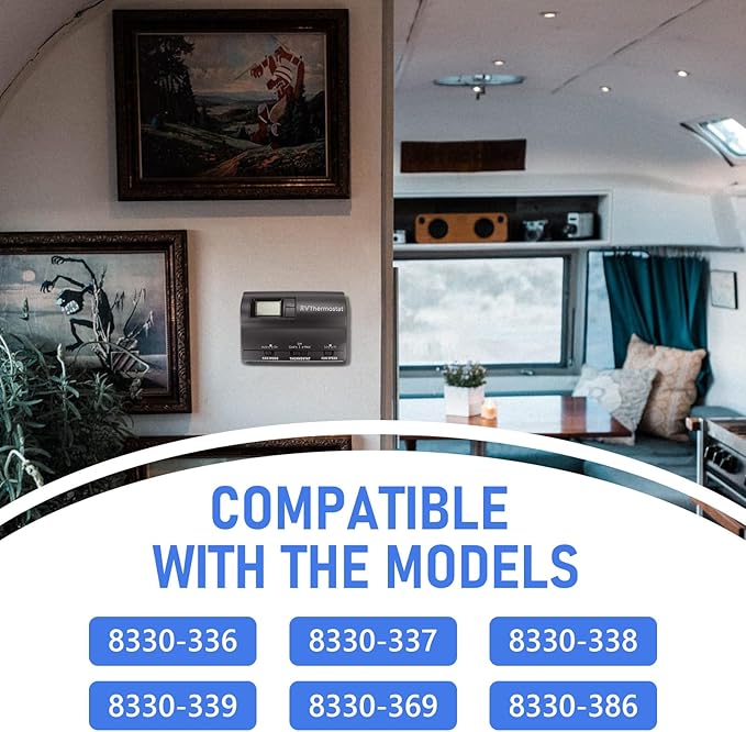 RV Digital Heat/Cool T-Stat Wall Thermostat Compatible with Coleman 8330-336 8330-337 8330-338 8330-339 8330-369 8330-386 Replace 83303862