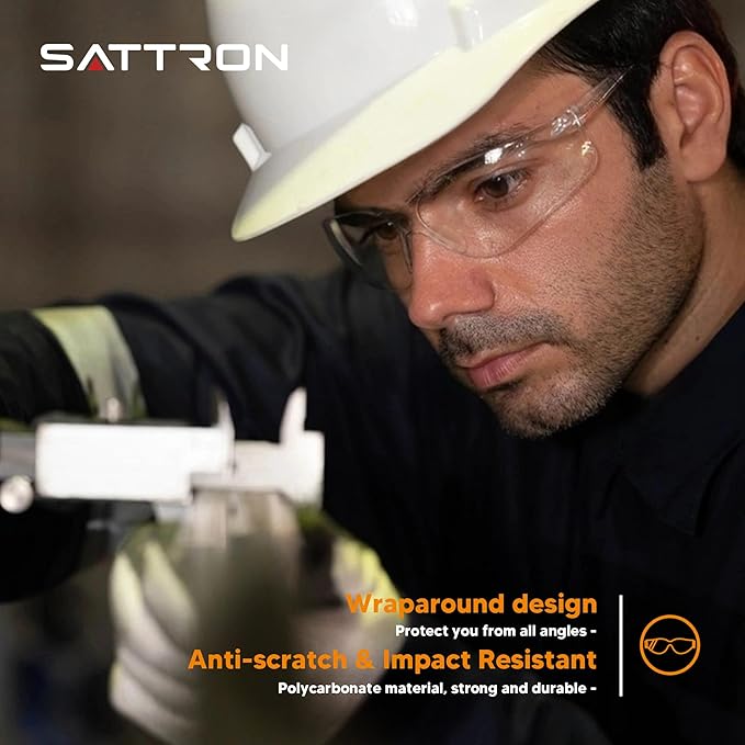 24 Pack Clear Safety Glasses, Protective Eyewear UV Protection & ANSI Z87.1, Safety Goggles Scratch & Impact Resistant Eye Protection for Men & Women - Ideal for Construction, Shooting, Lab Work