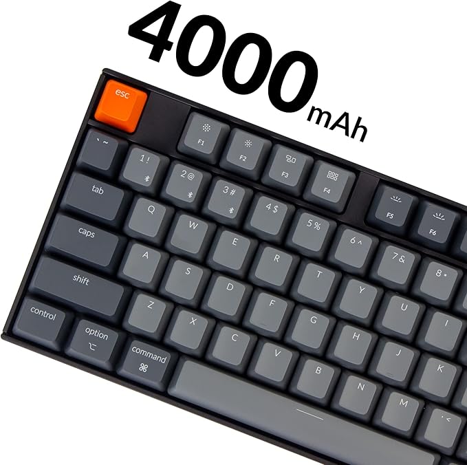 Keychron K10 Full Size Layout RGB Backlit Hot-Swappable Mechanical Gaming Keyboard for Mac Windows, Multitasking 104-Key Bluetooth Wireless/USB Wired Computer Keyboard with K Pro Brown Switch