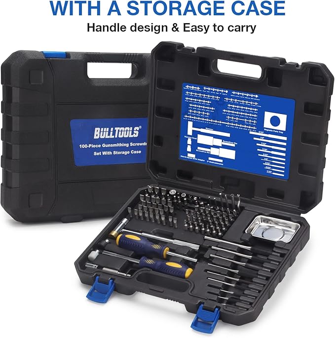 Precision Screwdriver Set, 100-Piece Torque Screwdriver Engineering Repair Kit, Roll Pin Punch Set with Magnetic Screwdriver Handle and Storage Case for Maintenance