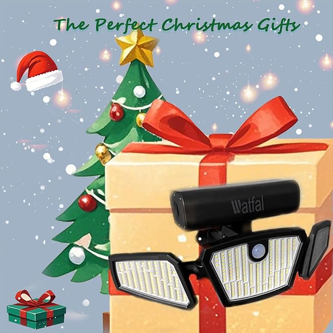 Motion Sensor Lights Indoor/Outdoor, 2100LM Home Security Lights, 6500K Wireless IP65 Waterproof 3 Heads Outdoor Battery Powered Flood Lights for Garage, Porch, Basement, Barns, Yard