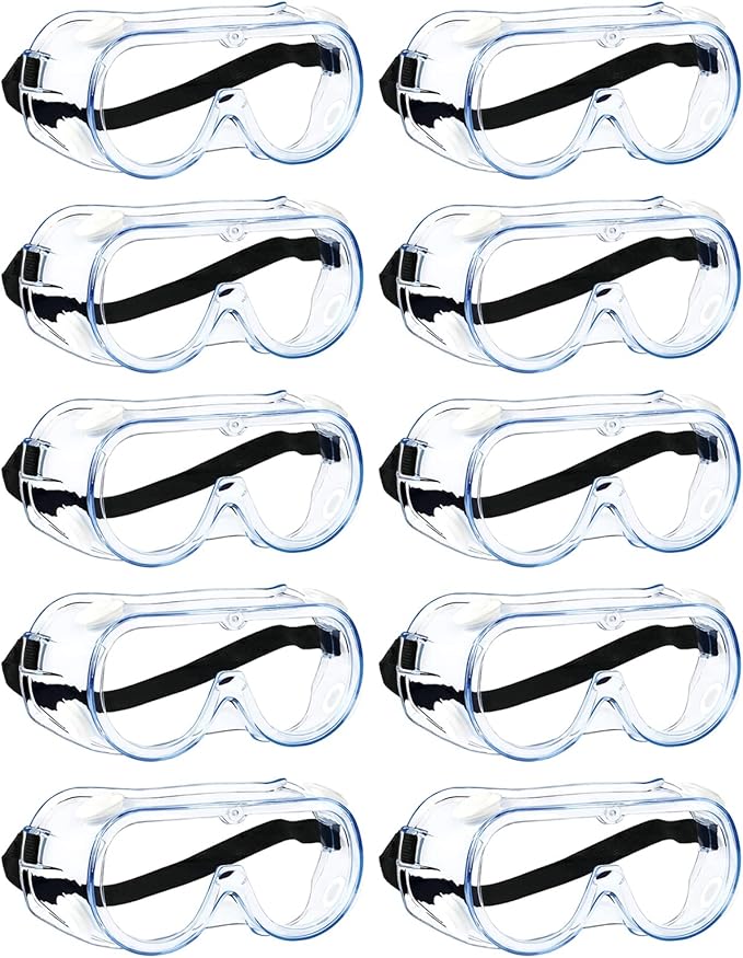 MELASA Safety Goggles ANSI Z87.1, Anti-Fog Protective Lab Goggles, Eye Protection Goggles