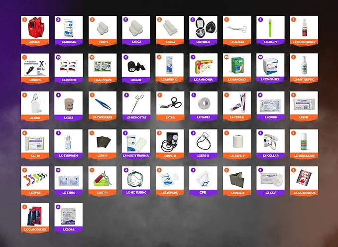 Lightning X TacMed Fully Stocked Modular ALS Trauma Backpack for EMS/EMT w/Deluxe First Aid Fill Kit C - RED