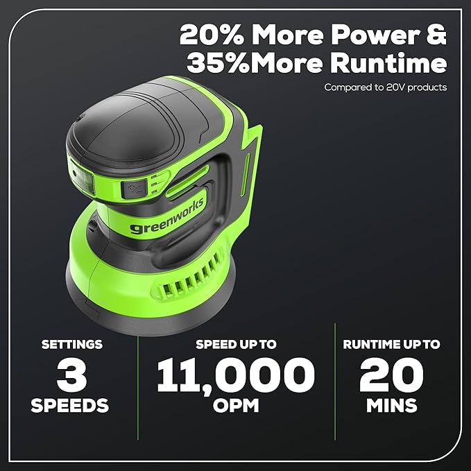 Greenworks 24V Brushless 3-Tool Combo Kit,Cordless Jigsaw+Compact Wood Router+Orbital sander Power Tool Sets Including 2 Batteries