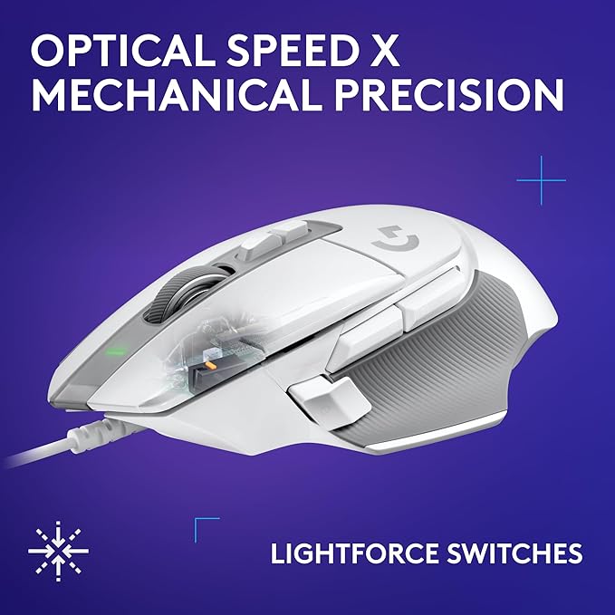 Logitech G502 X Wired Gaming Mouse & G515 TKL Wired Gaming Keyboard, Fully Programmable RGB Low-Profile Gaming Keyboard & Mouse Combo, Sleek, PC/Mac - White