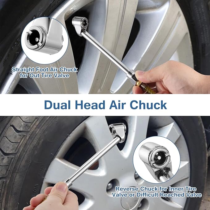 20PCS Air Compressor Accessory Kit with Hose, Air Compressor Tool Includes Recoil Air Hose, Air Duster Blow Gun and Nozzles, Air Compressor Fitting