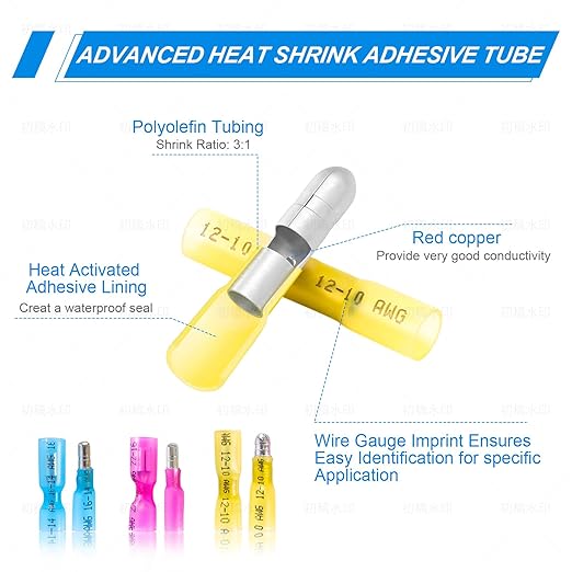 320PCS Heat Shrink Bullet Connectors kit, Male & Female Bullet Terminals, Insulated Waterproof Wire Connectors, Marine Grade Electrical Connectors